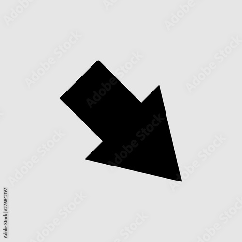 Arrow icon in trendy flat style isolated on gray background vector illustration - vector