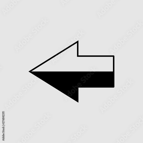 Arrow icon in trendy flat style isolated on gray background vector illustration - vector
