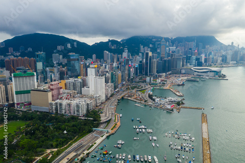 Top view of Hong Kong island side