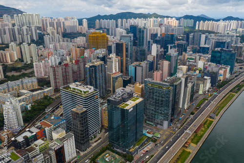  Top view of Hong Kong city © leungchopan