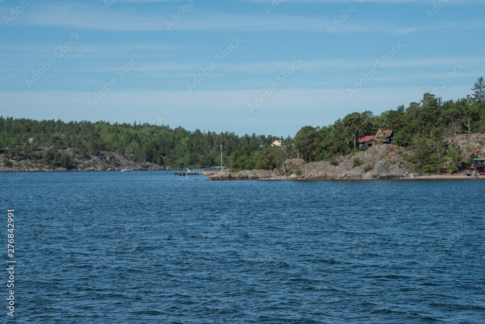 Islands in the Stockholm inner archipelago a sunny sommer day at the island Gällnö. Islands in the Stockholm inner archipelago a sunny sommer day at the island Gällnö.