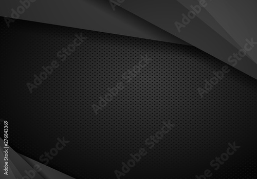 Black contrast tech arrows background. Vector illustration corporate design