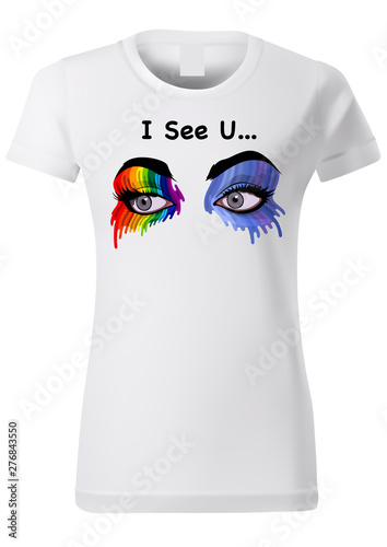 Woman T-shirt Design with C...