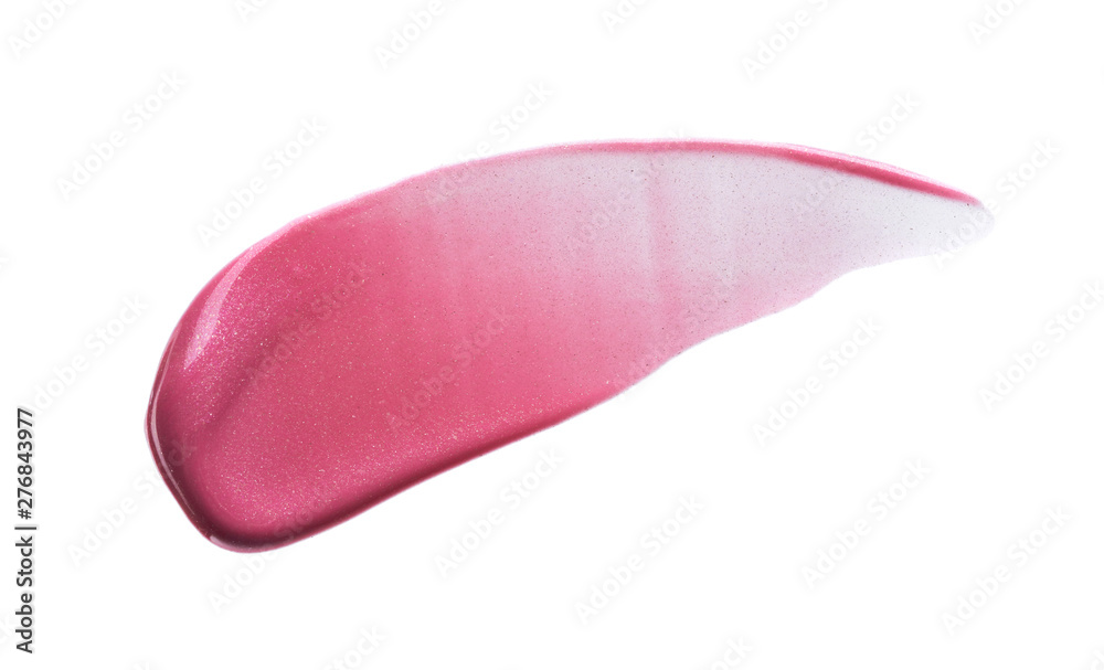 Gently pink strokes and texture of lip gloss Gently pink strokes and texture of lip gloss