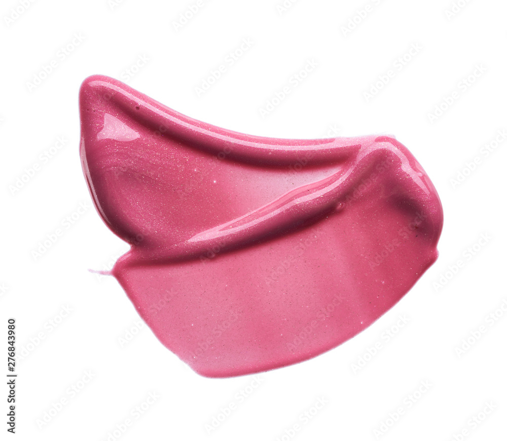 Gently pink strokes and texture of lip gloss Gently pink strokes and texture of lip gloss