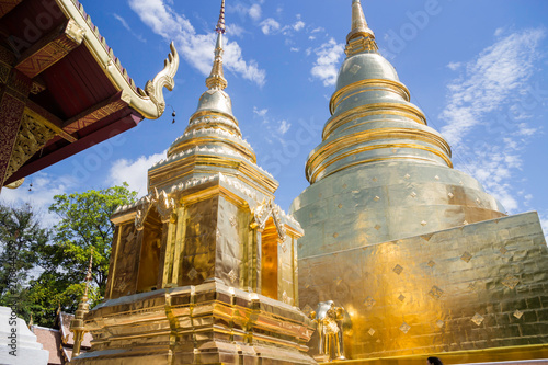 Wat Phra Singh Temple in Chang Mai, Thailand photo