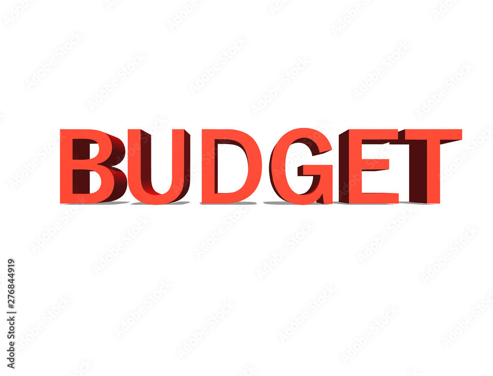 Budget on block text