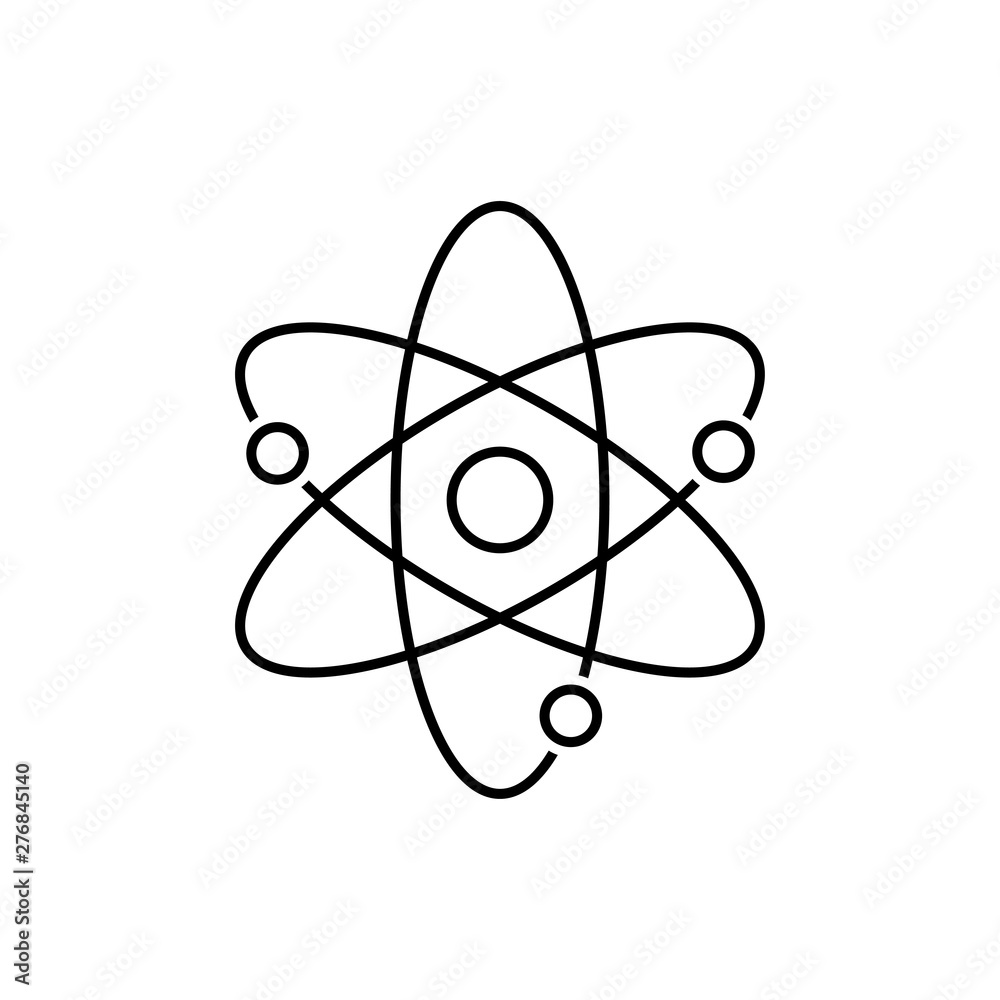 Atom Icon Symbol Vector Illustration - Vector Atom Icon Symbol Vector Illustration - Vector