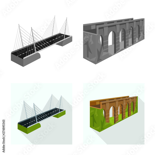 Isolated object of connection and design symbol. Collection of connection and side vector icon for stock.