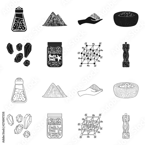 Isolated object of cooking and sea symbol. Collection of cooking and baking stock vector illustration.