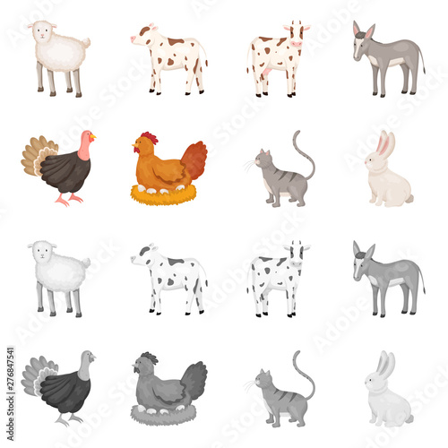 Isolated object of breeding and kitchen icon. Set of breeding and organic stock vector illustration.