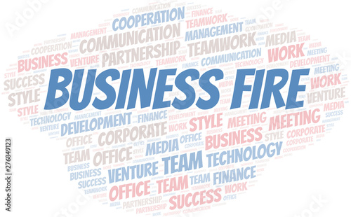 Business Fire word cloud. C...