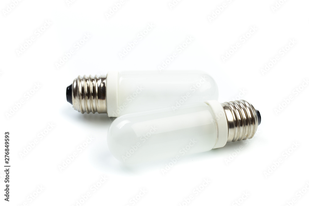 Halogen lamp on a white background. Lamp for studio flash close-up.- Image Halogen lamp on a white background. Lamp for studio flash close-up.- Image