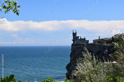 Castle on a rock near the sea