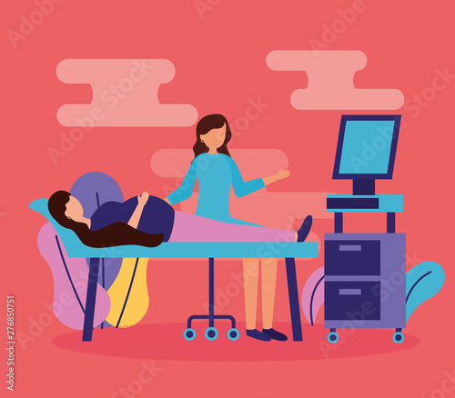 pregnancy and maternity scene flat