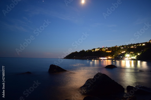 Black Sea at night in Crimea