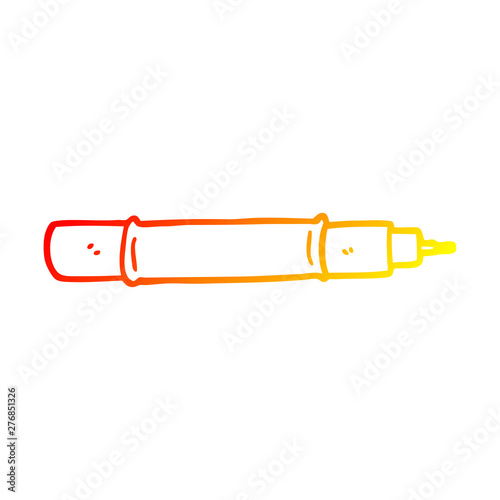 warm gradient line drawing cartoon pen