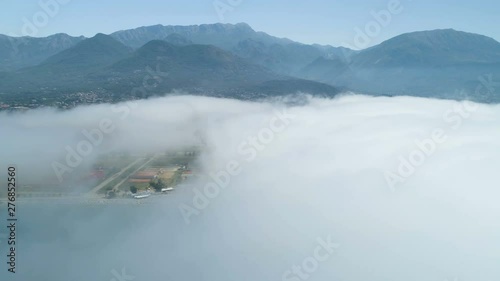 aerial view of the city of Bar under a low cloud photo