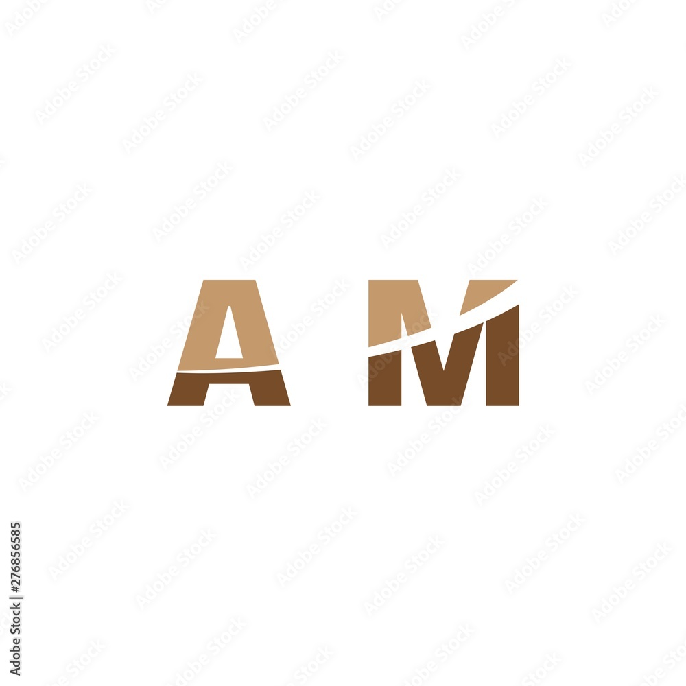 Letter AM logo icon template Stock Illustration | Adobe Stock