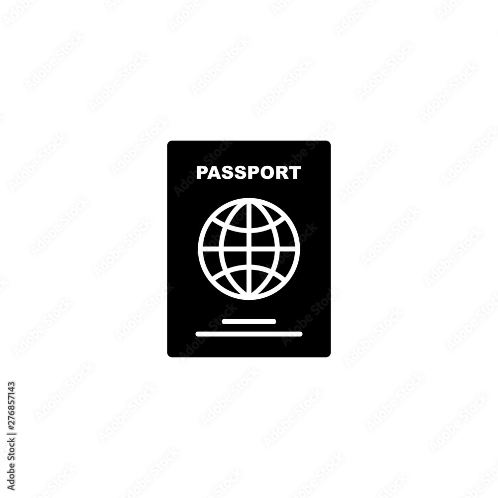 passport icon template vector illustration - vector