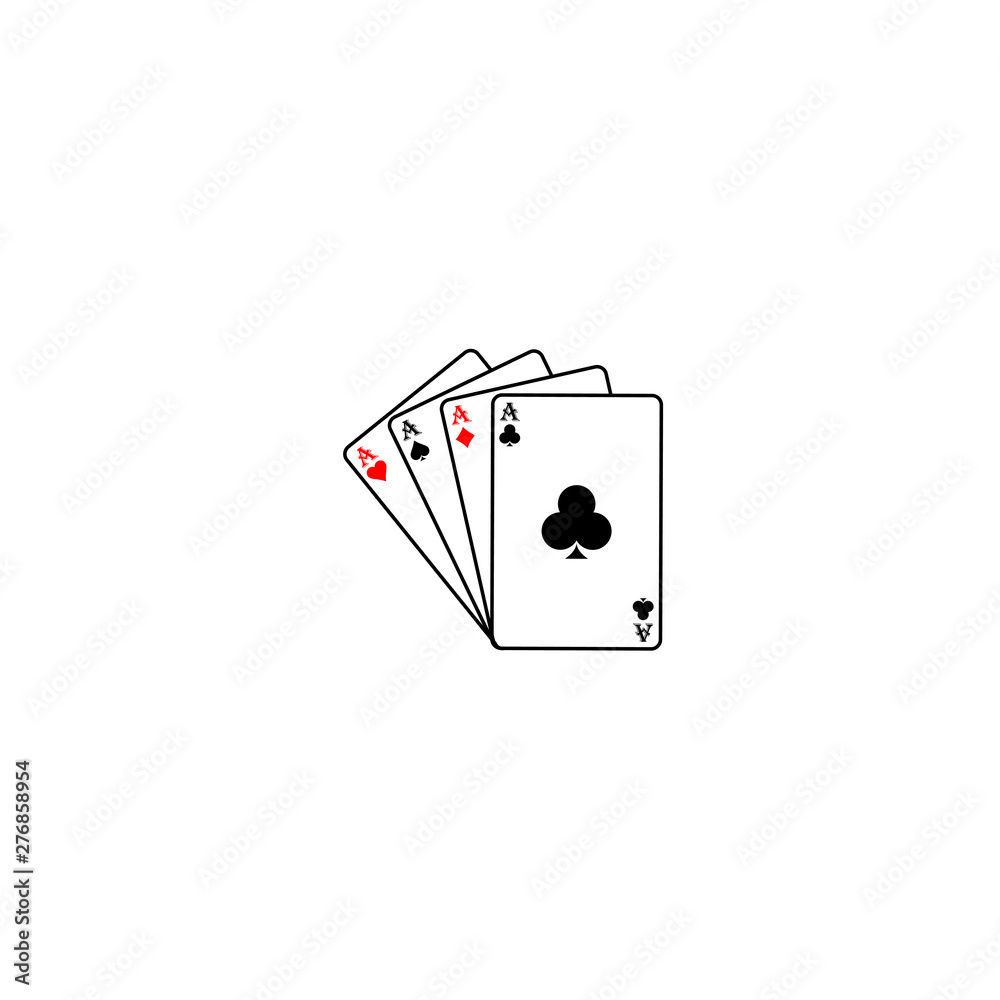 Obraz premium playing card icon template vector illustration - vector