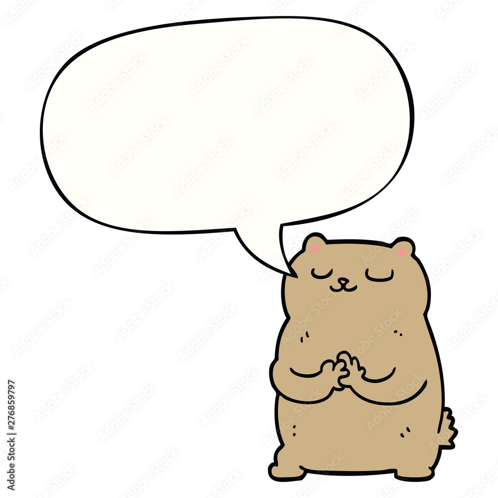 cartoon bear and speech bubble cartoon bear and speech bubble