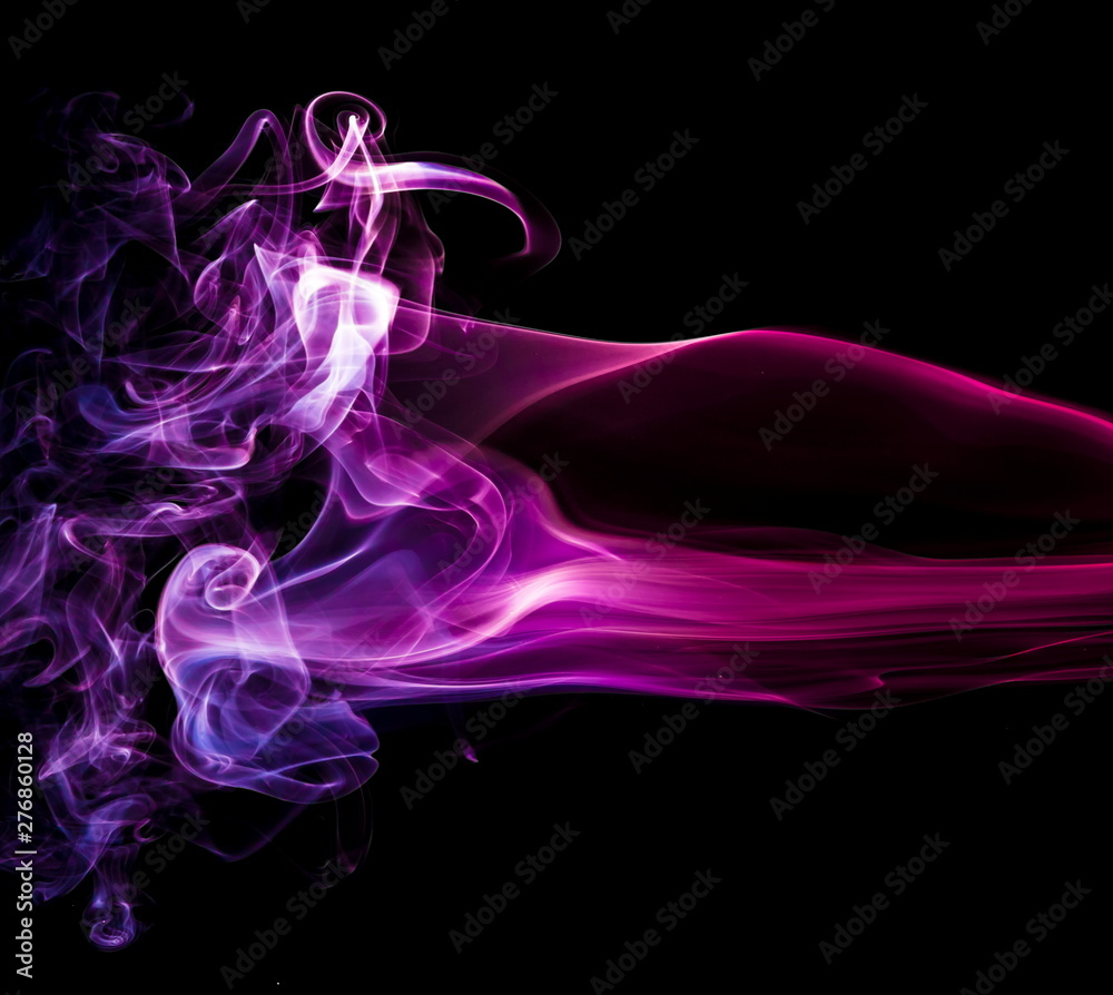 Obraz premium Colored smoke on black background