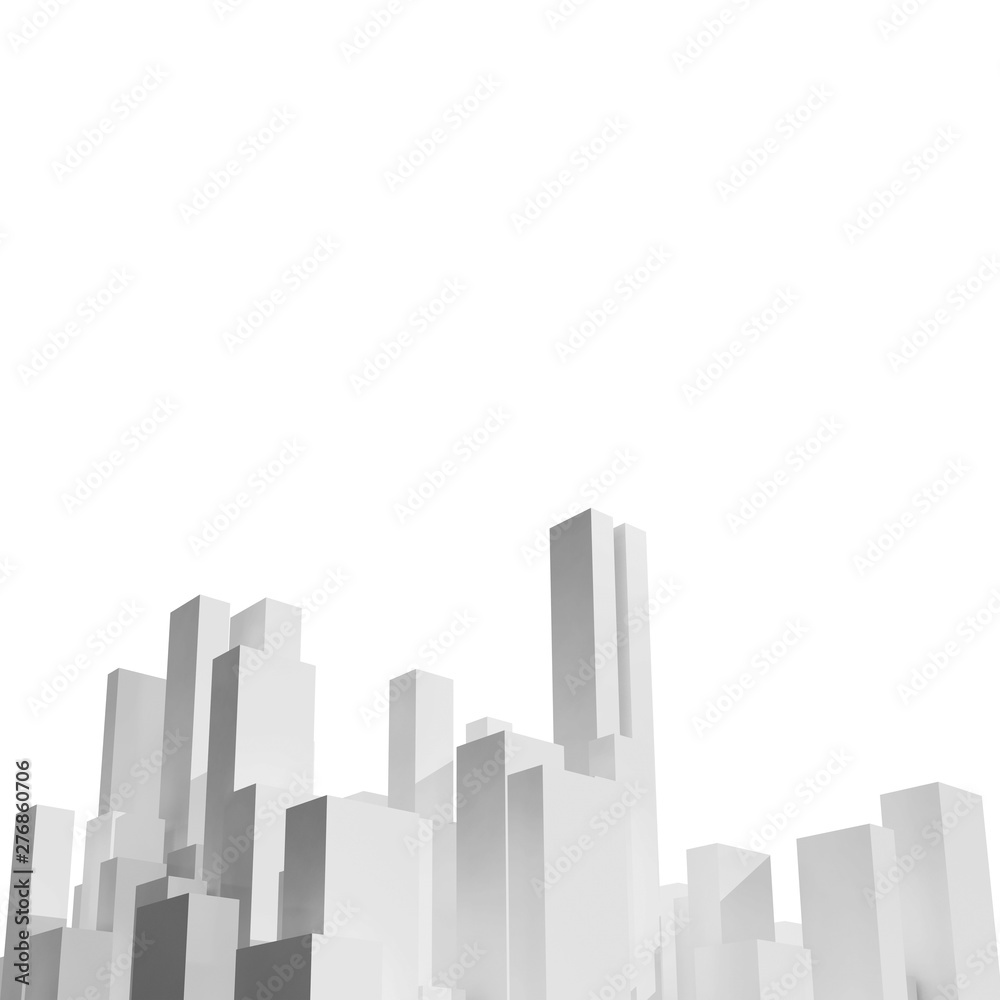 Abstract white city skyline Abstract white city skyline