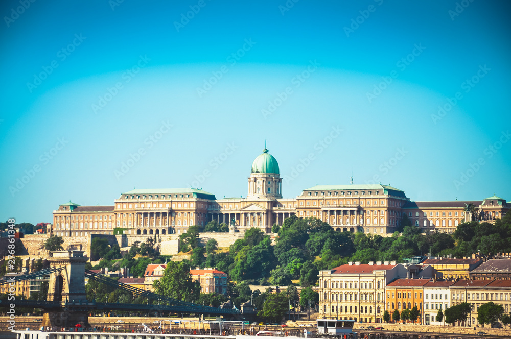Buda Castle Royal Palace in Budapest city.