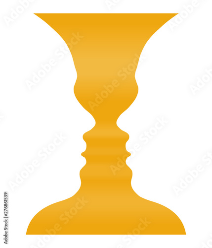 Rubin vase, optical illusion