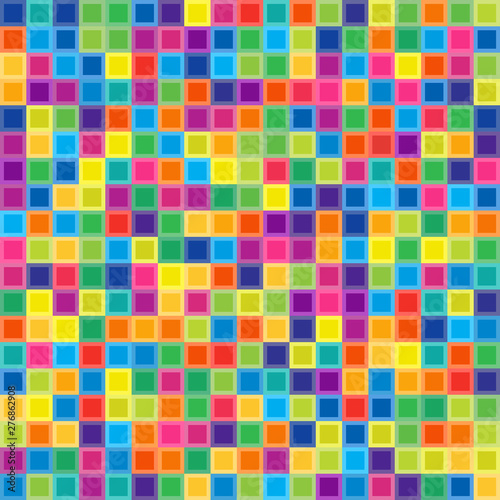 Seamless Cololful Pattern of Symmetric Squares.