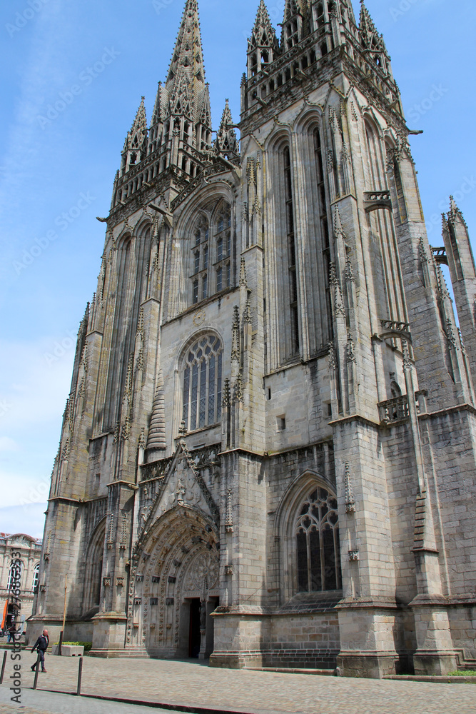 saint corentin cathedral in quimper (brittany - france) 