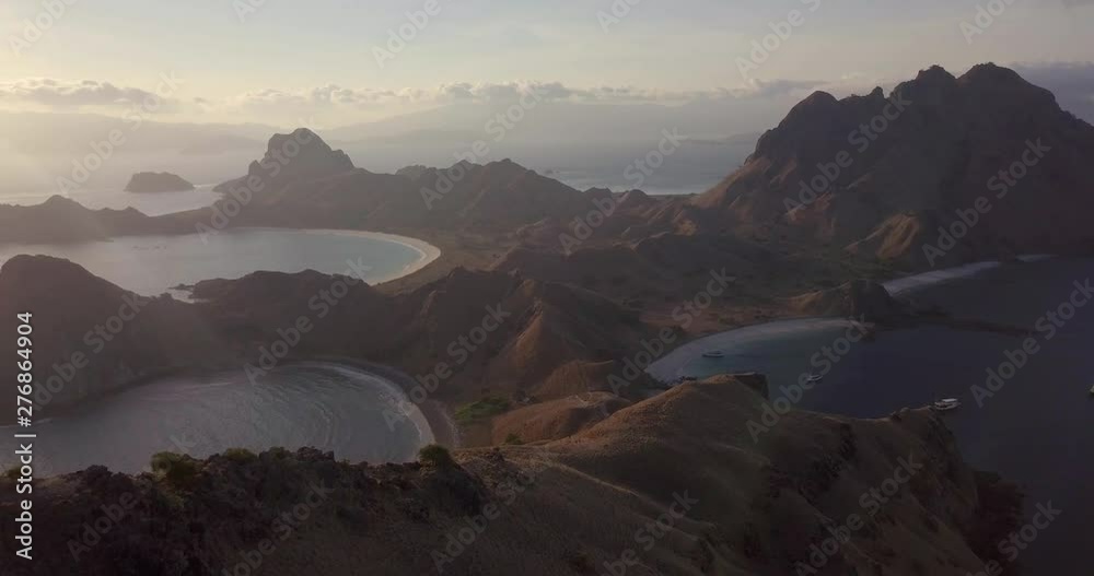 AERIAL: Komodo island in Indonesia