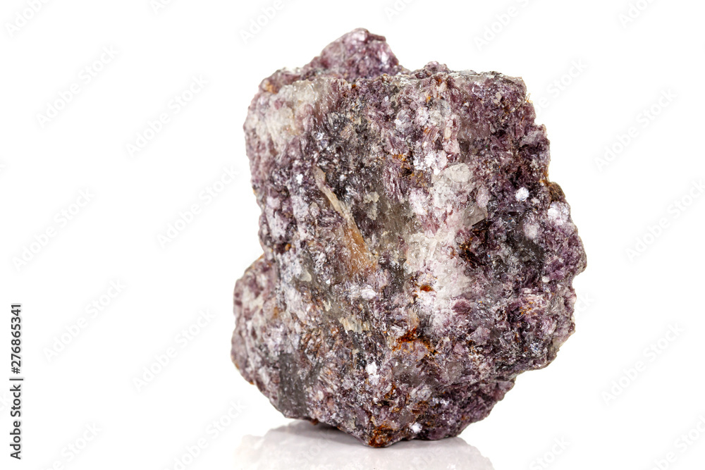 Macro of a chromium kyanite mineral stone on white background Macro of a chromium kyanite mineral stone on white background