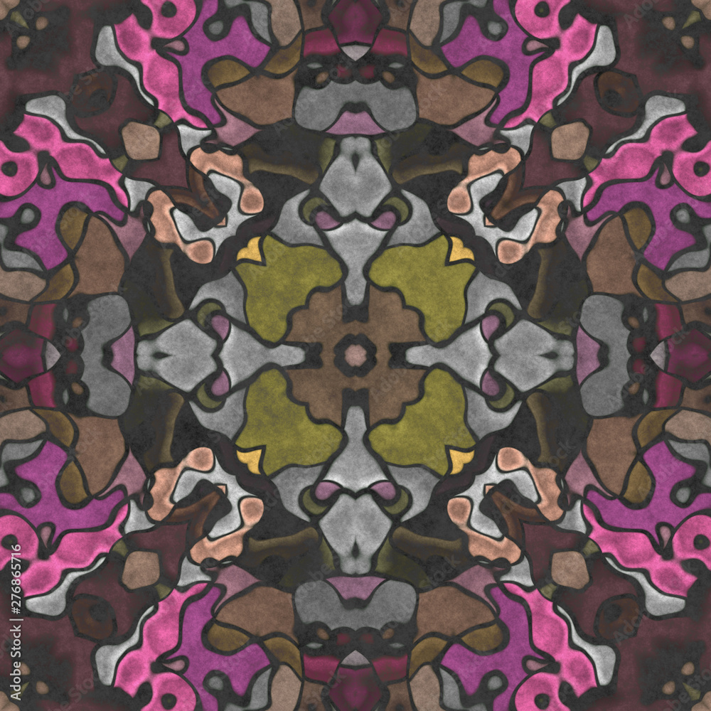  Kaleidoscopic art- geometry seamless ornate