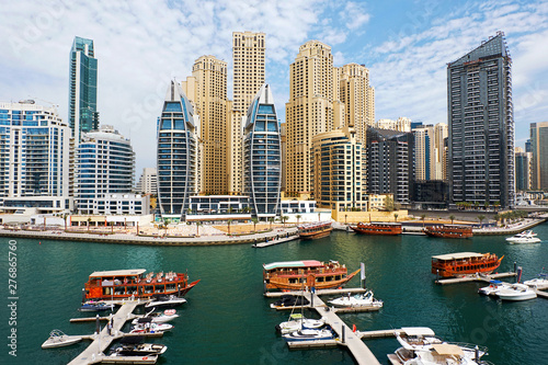 Dubai marina cityscape at daylight