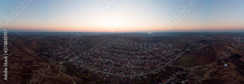 Aerial panorama of Milestii Mici village photo