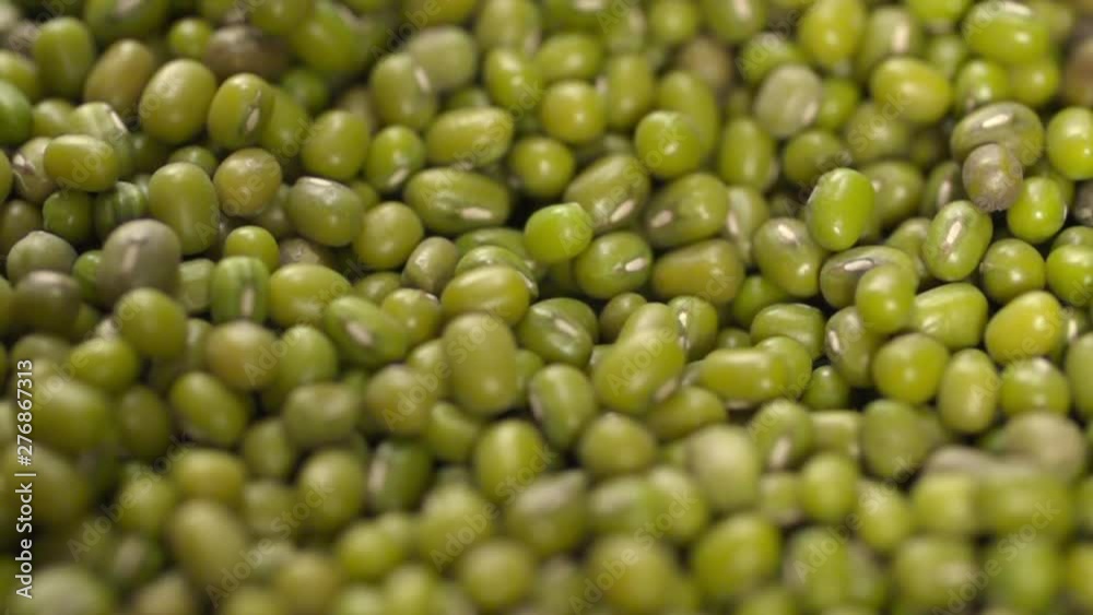 Green Raw Lentils rotating Slow Motion Closeup background video