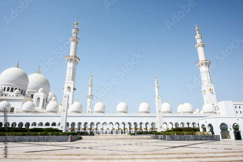 The famous Sheikh Zayed Grand Mosque from Abu Dhabi, United Arab Emirates