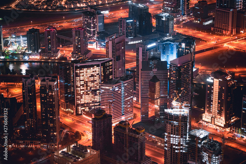 Colourful view of Dubai, United Arab Emirates