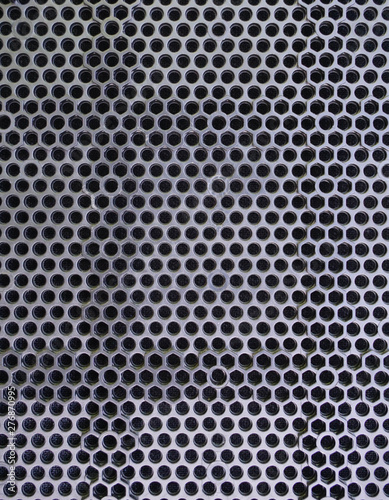 Photo of metal speaker mesh texture