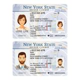 Vector template of sample driver license plastic card for USA New York