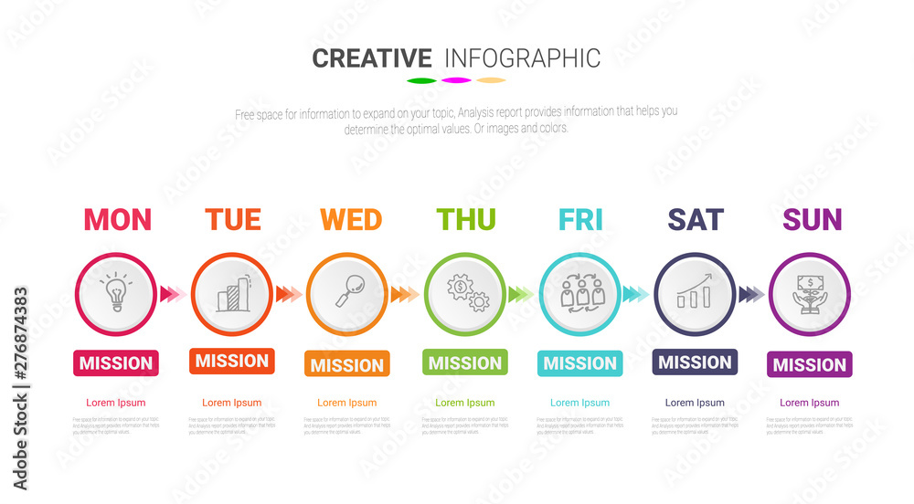 weekly planner, Timeline business for 7 day, Presentation business can be used for Business concept with 7 options, steps or processes. weekly planner, Timeline business for 7 day, Presentation business can be used for Business concept with 7 options, steps or processes.