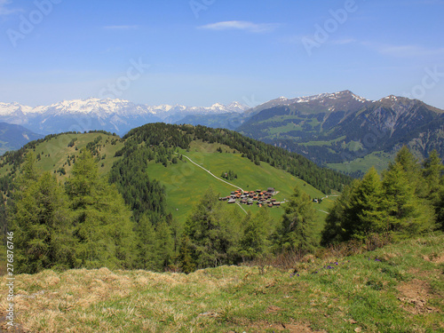 Small village Obermutten, Canton of Grisons, Switzerland photo