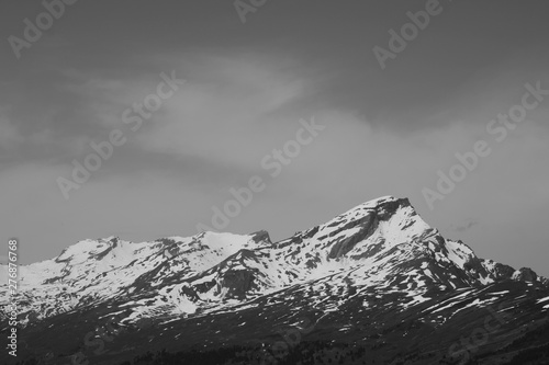 High mountain Piz Beverin seen from Obermutten, Canton of Grisons, Switzerland. © u.perreten