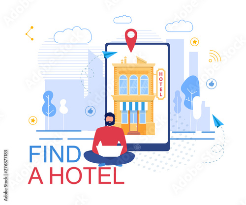 Booking Hotel Online Service Advertising Poster