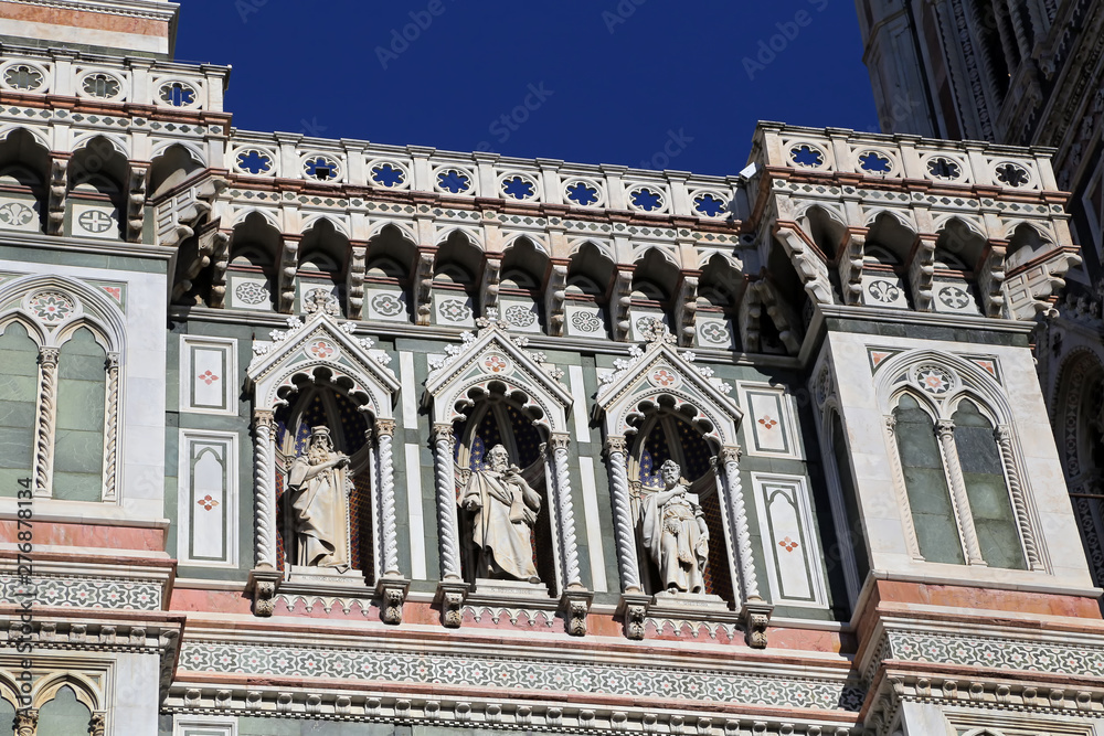 FLORENCE, ITALY - AUGUST 27, 2018: Florence Cathedral (Il Duomo di Firenze) on august 27, 2018 in Florence, Italy. Florence is the largest city in Tuscany and one of the most visited cities in Italy.