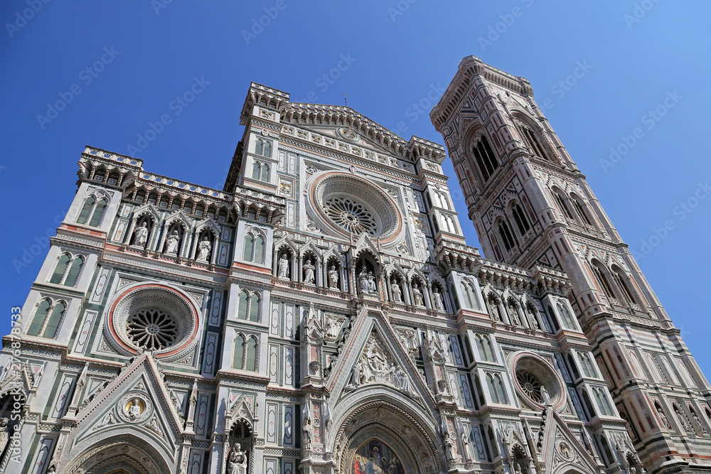 FLORENCE, ITALY - AUGUST 28, 2018: Florence Cathedral (Il Duomo di Firenze) on august 28, 2018 in Florence, Italy. Florence is the largest city in Tuscany and one of the most visited cities in Italy.