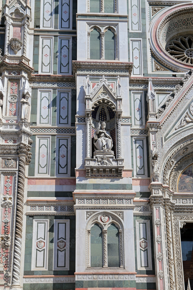 FLORENCE, ITALY - AUGUST 28, 2018: Florence Cathedral (Il Duomo di Firenze) on august 28, 2018 in Florence, Italy. Florence is the largest city in Tuscany and one of the most visited cities in Italy.