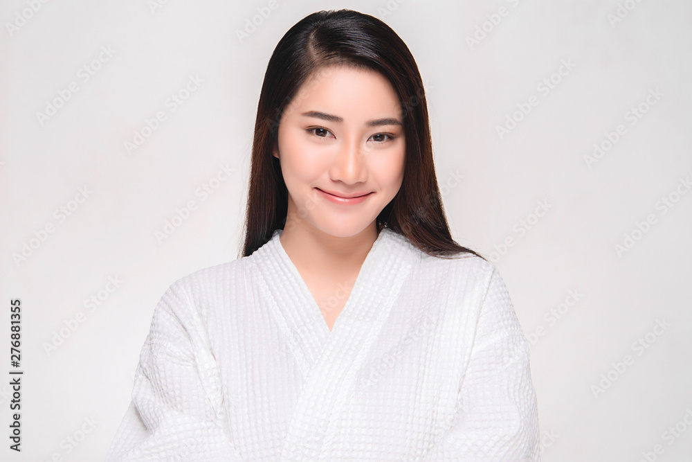 Beautiful Young Asian Woman with Clean Fresh Skin, Beautiful Young Asian Woman with Clean Fresh Skin,
